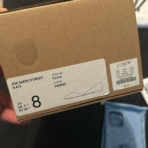 J. Crew Zoe suede d’orsay flat size 8